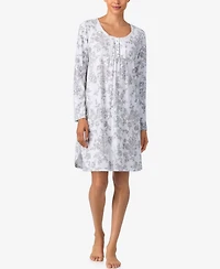 Aria Women's Brushed Cotton Long Sleeve Nightshirt