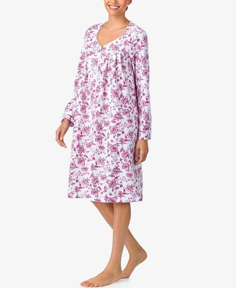 Aria Women's Long Sleeve Quilt Hexagon Duster Robe