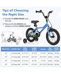14 Inch Kids Bike with Removable Training Wheels for Aged 3-5 Years Old