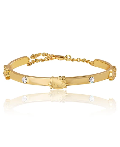 Hello Kitty Station Bracelet, Gold-Tone, Crystal Accents