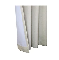 Thermaplus Ventura Blackout Grommet Curtain Panel Pair Frame Your Windows with Subtle Slub Textured Motif Each 78" x 84" Natural