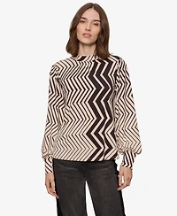 Sanctuary Women's Mock Neck Blouse