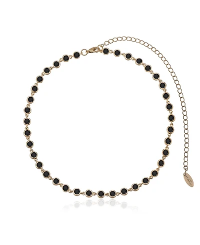 Ettika Crystal Disc Link Necklace