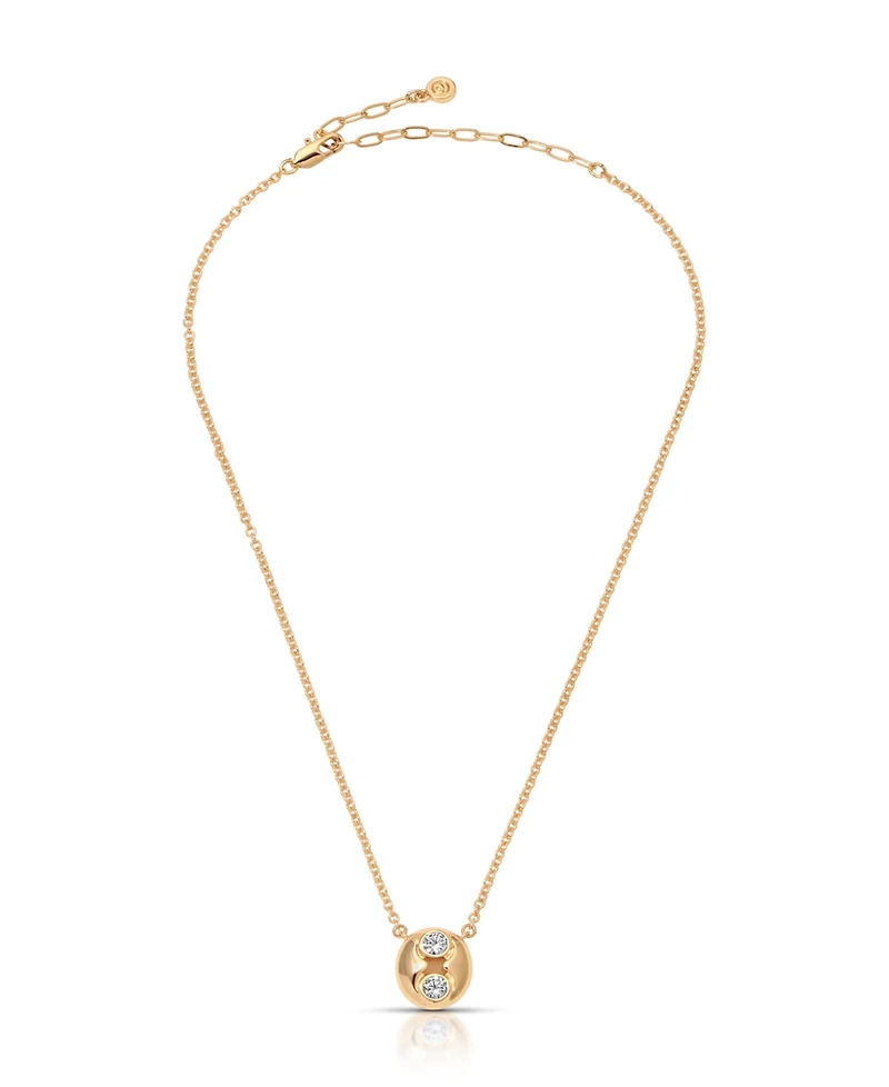 Ettika Gold Plated Double Crystal Necklace
