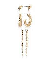 Ettika Gold Plated In Orbit Earring Set