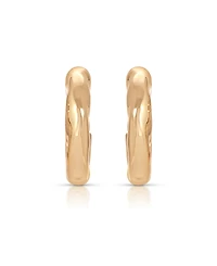Ettika Gold Plated Molten Hoop Earrings