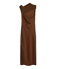 Reiss Women's Satin Draped Open-Back Dress