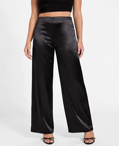 Guess Women's Julie Satin High Rise Pants