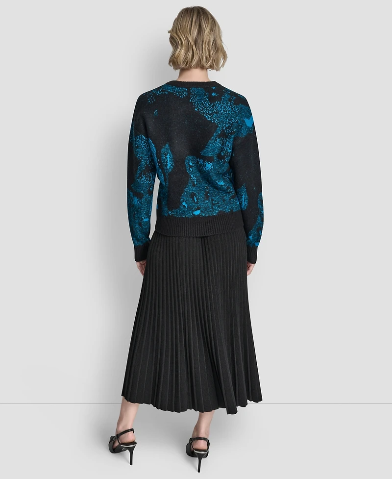 Dkny Women's Long-Sleeve Intarsia Mohair Sweater