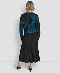 Dkny Women's Long-Sleeve Intarsia Mohair Sweater