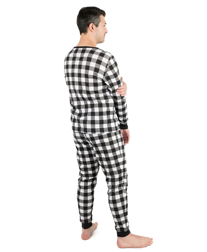 Leveret Big & Tall Men s Two Piece Cotton Plaid Holiday Pajamas
