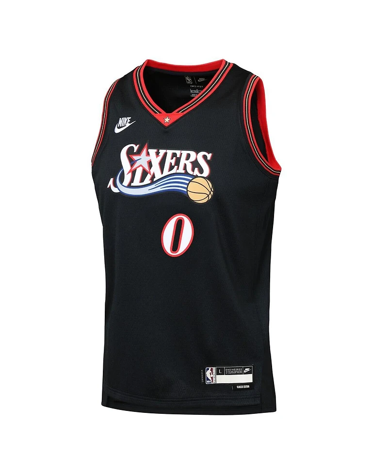 Nike Big Boys and Girls Tyrese Maxey Black Philadelphia 76ers Swingman Jersey