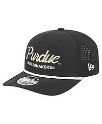New Era Men's Black Purdue Boilermakers Script Performance Rope 9SEVENTY Adjustable Hat