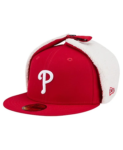 New Era Men's Red Philadelphia Phillies Dog Ear Classic 59FIFTY Fitted Hat