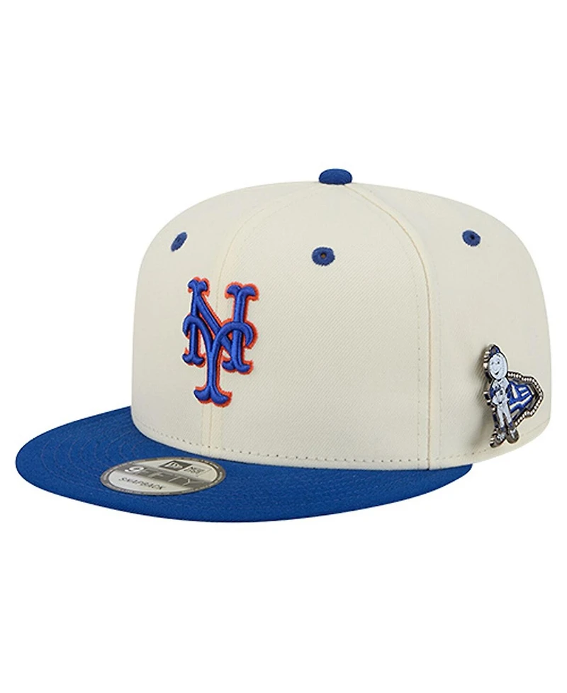 New Era Men's Cream New York Mets Mascot Pin 9FIFTY Snapback Hat