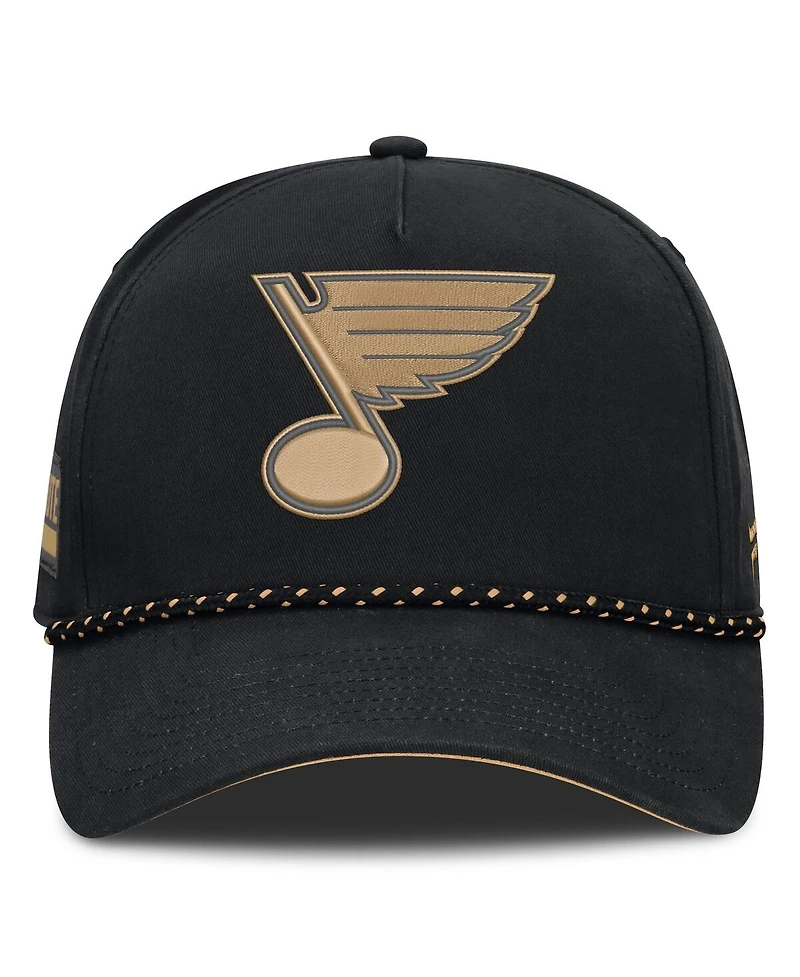 Fanatics Men's Black St. Louis Blues Military Appreciation Authentic Pro A-Frame Adjustable Hat