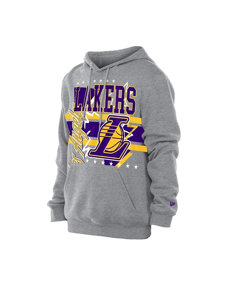 New Era Men's Gray Los Angeles Lakers Injection Sport Classics Hoodie