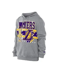 New Era Men's Gray Los Angeles Lakers Injection Sport Classics Hoodie