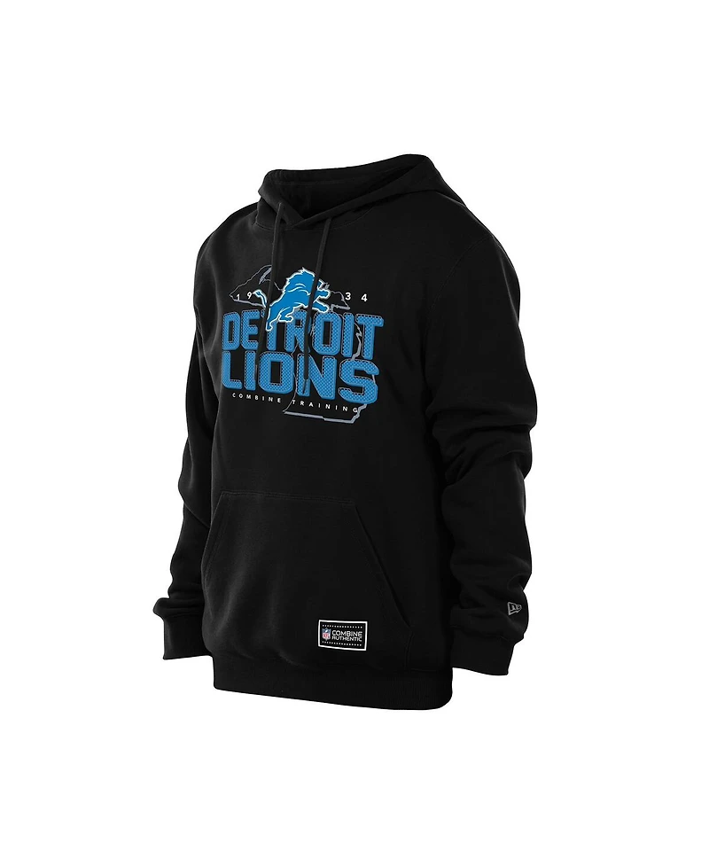 New Era Men's Black Detroit Lions Combine Authentic Local State Hoodie