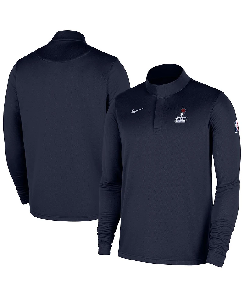Nike Men's Navy Washington Wizards 2025/26 Authentic Coaches Quarter-Zip Dri-Fit Sweatshirt