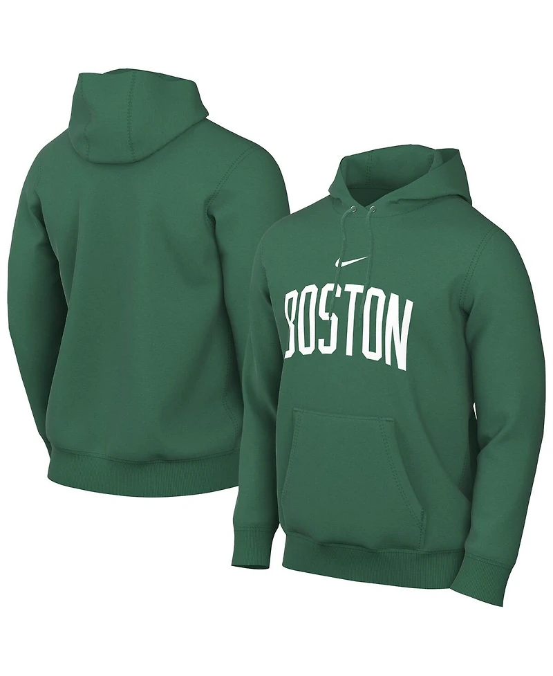 Nike Men's Kelly Green Boston Celtics Sportswear Essential Wordmark Club Hoodie