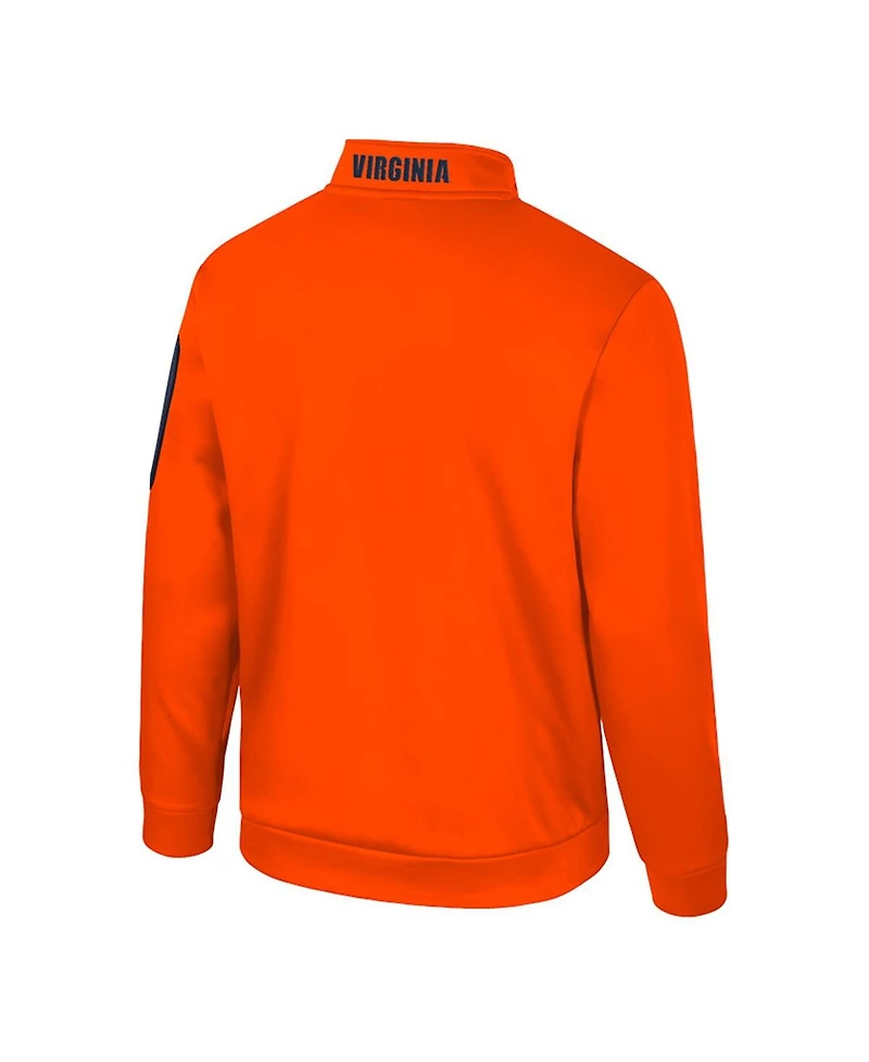 Colosseum Men's Orange Virginia Cavaliers Mainframe Quarter-Zip Fleece Jacket