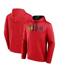 Logo Athletic Men's Red Chicago Blackhawks Head Start Pullover Hoodie