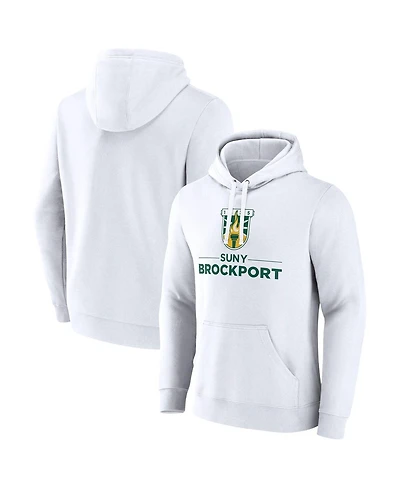 Fanatics Men's White Suny Brockport Golden Eagles Primary Logo Pullover Hoodie