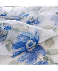 Rt Designers Collection Meadow Grommet Metallic Sheer Printed Doily Curtain Panel 54" x 95