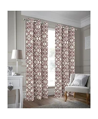 Rt Designer Collection Rory Printed Blackout Luxurious Decorative Grommet Curtain Panel 54" x 90