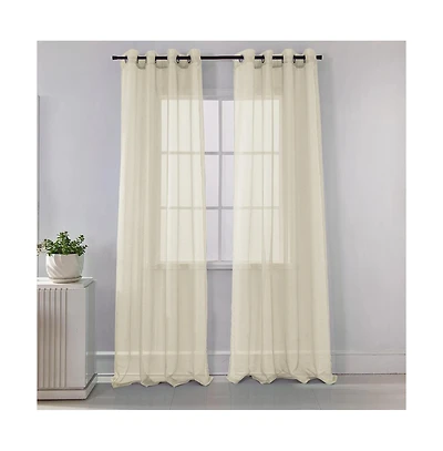 Rt Designers Collection Ramallah Lonnie Grommet Curtain Panel - 54x90