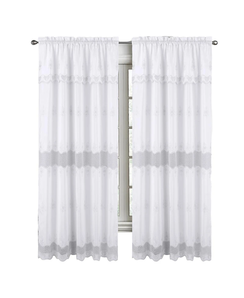 Rt Designers Collection Donna Macrame Construction Curtain Panel