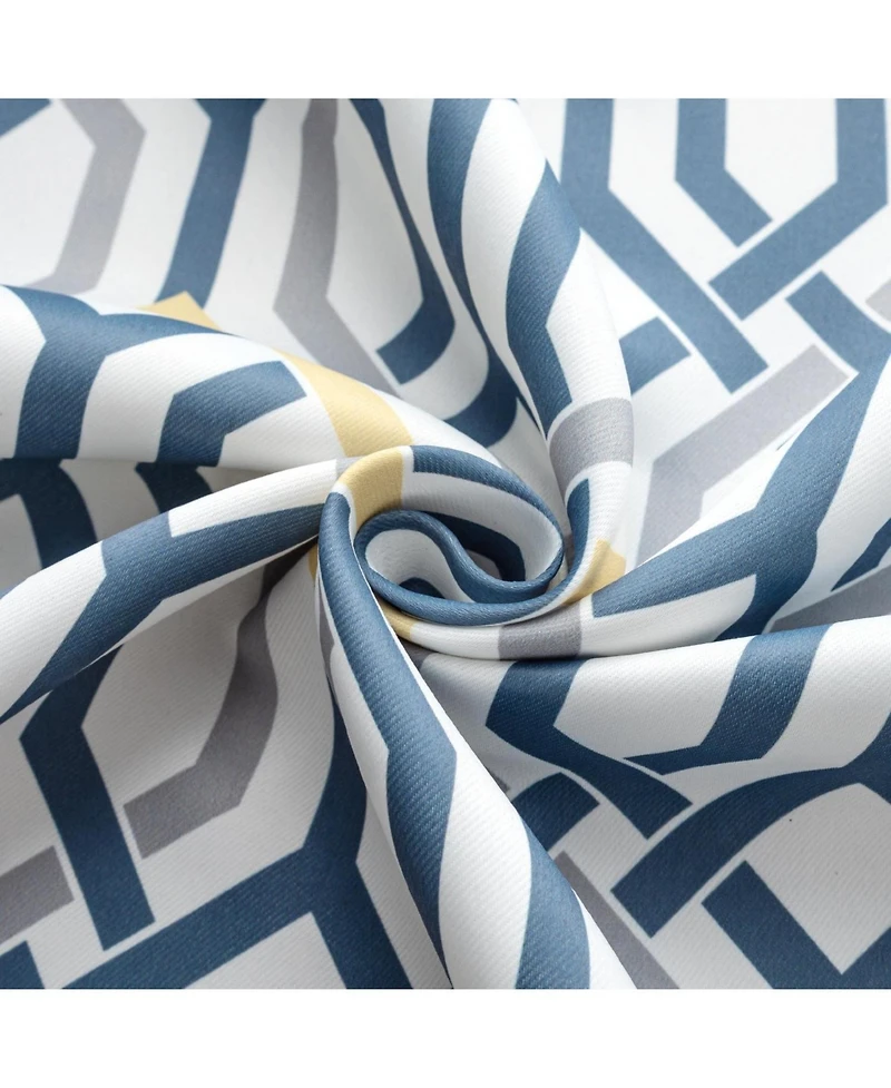 Rt Designer Collection Rory Printed Blackout Luxurious Decorative Grommet Curtain Panel 54" x 90" Yellow