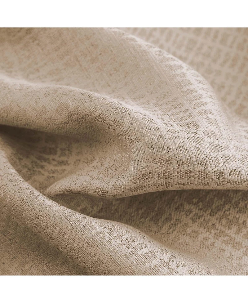 Rt Designer Collection Demi Lux Jacquard Blackout Grommet Curtain Panel 52" x 84" Taupe