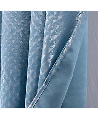 Rt Designer Collection Hailey Halo Foil Blackout Grommet Curtain Panel 52" x 90" Wedgewood