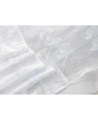 Rt Designers Collection - Pia Embroidered Panel With Double Valance 54'' x 90'' White