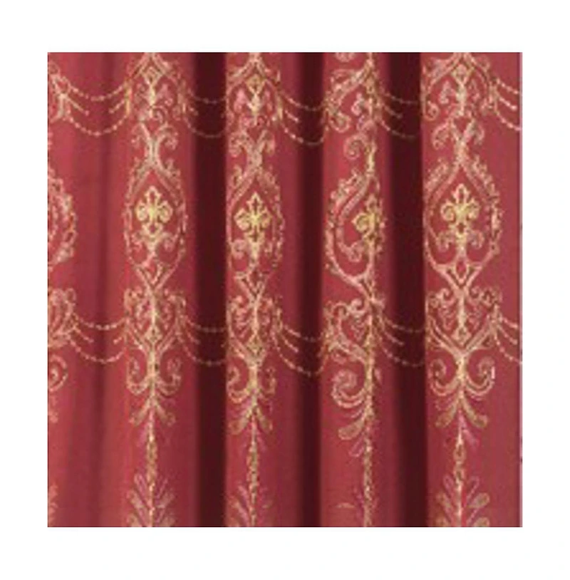 Rt Designers Collection Jayla Stylish & Premium Embroidered Curtain Panel 54" x 90" Burgundy