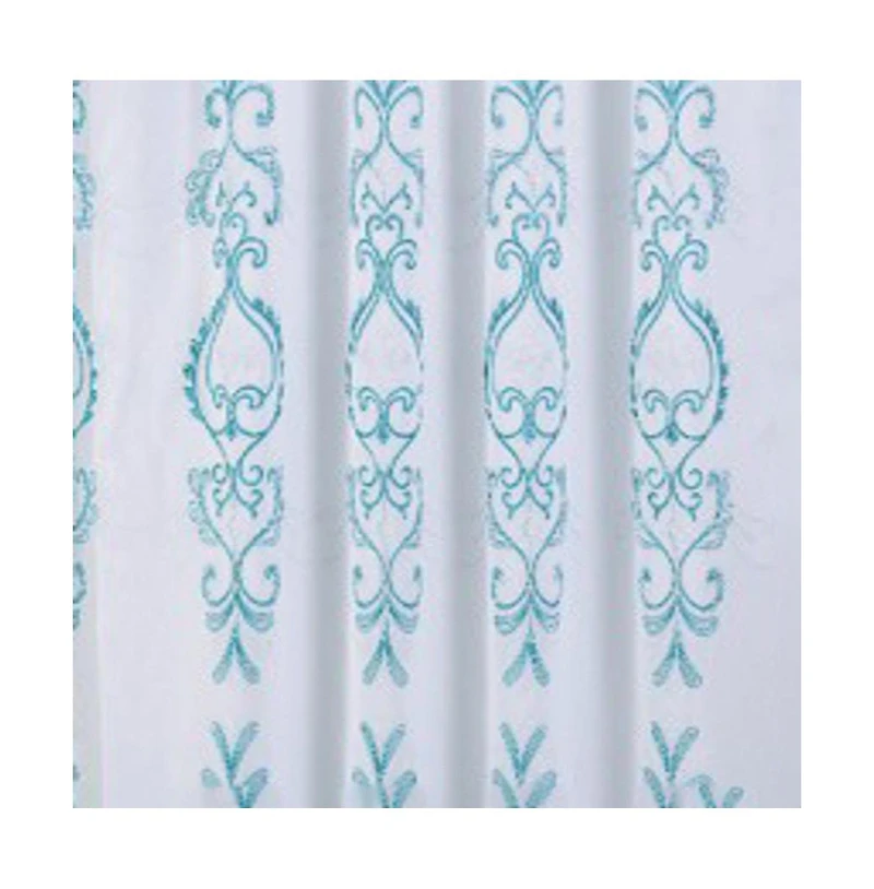 Rt Designers Collection Jayla Stylish & Premium Embroidered Curtain Panel 54" x 90" Teal