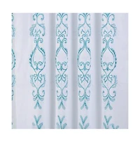 Rt Designers Collection Jayla Stylish & Premium Embroidered Curtain Panel 54" x 90" Teal