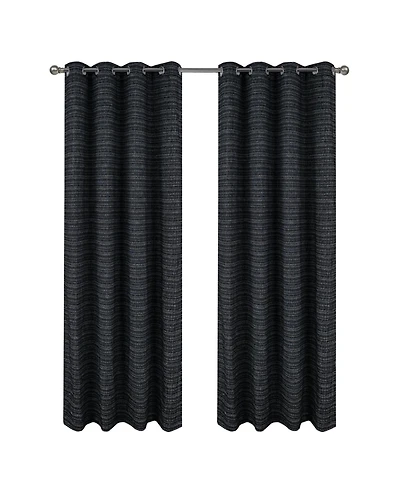 Rt Designer Collection Kensington Jacquard Foam Backed Luxurious Decorative Grommet Curtain Panel 54" x 84