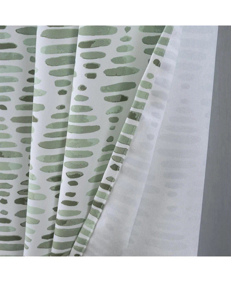Rt Designer Collection Justice Printed Blackout Luxurious Decorative Grommet Curtain Panel 54" x 84" Sage