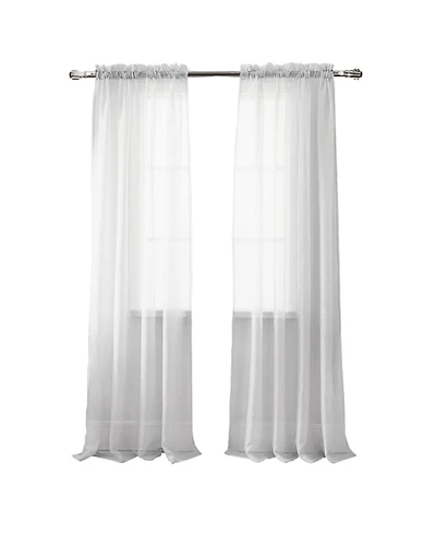 Rt Designer Collection Celine Sheer Luxurious Modern Design Curtain Panel 54" x 84" Beige