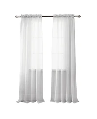 Rt Designer Collection Celine Sheer Luxurious Modern Design Curtain Panel 54" x 84" Beige