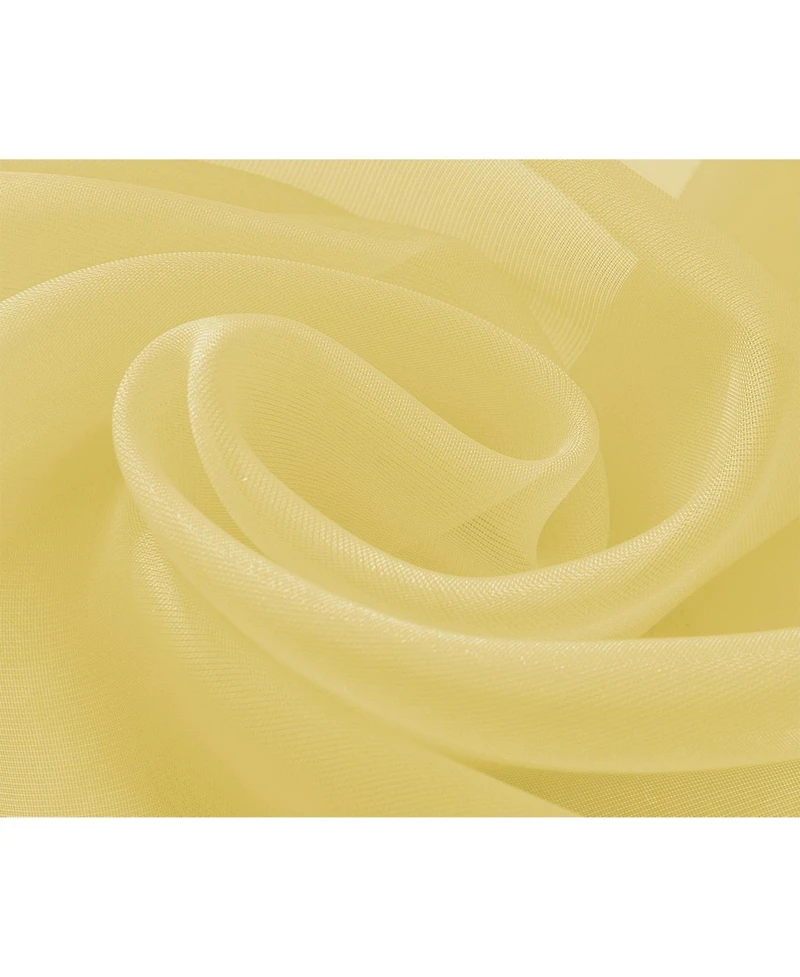 Rt Designer Collection Celine Sheer Luxurious Modern Design Curtain Panel 54" x 84" Gold