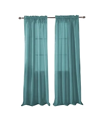 Rt Designers Collection Nikki Premium Rod Pocket Curtain Panel 54" x 95" Teal