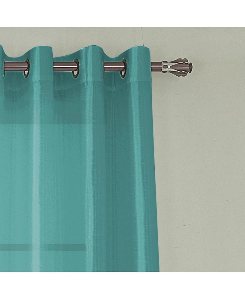 Rt Designer Collection Nancy Grommet Luxurious Modern Design Curtain Panel 54" x 95" Teal