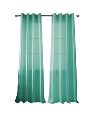 Rt Designer Collection Nancy Grommet Luxurious Modern Design Curtain Panel 54" x 95" Aqua