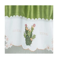 Rt Designer's Collection 3 Piece Set Adds Charm Any Kitchen Decor Monarch Cactus Kitchen Curtain 52" x 18" Sage
