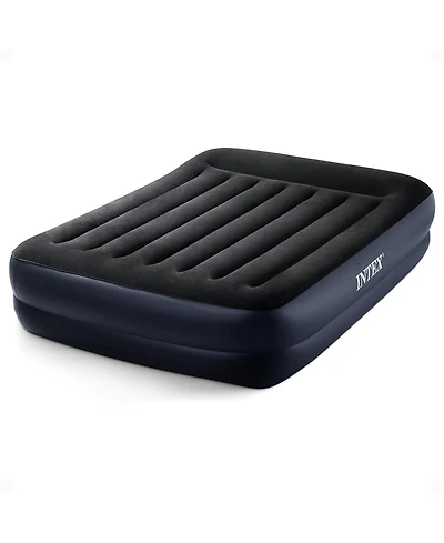 Intex 64123ED Air Mattress, Dura Beam Plus Pillow Rest w/ Built in Pump, Queen