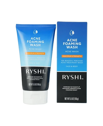 Pursonic Acne Foaming Wash – Maximum Strength Acne Treatment with 10% Benzoyl Peroxide | Face & Body Cleanser | Fragrance-Free